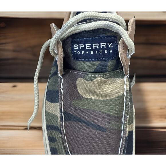 Rare Sperry Top Sider Camo 2 Eye Boat Shoe Mens Size 8 Camouflage Slides main image 7